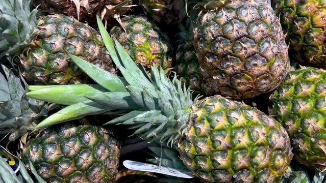 Macro Texture Fresh Pineapple, Slider Shot