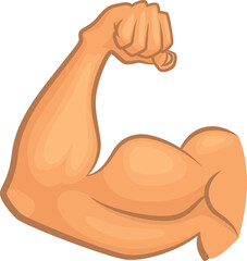Biceps icon. Strong arm muscle. Athletic hand