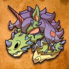 Hand drawn unicorn#00115 cartoon head series