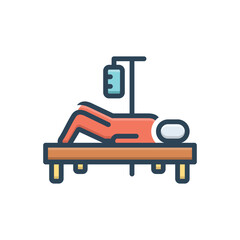 Color illustration icon for laid
