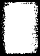 Black ink textured border