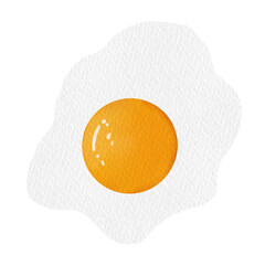 fried egg isolated on white background