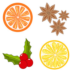 Set of Christmas symbols