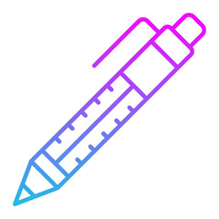 Ballpoint Line Gradient Icon