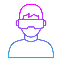 Vr Line Gradient Icon