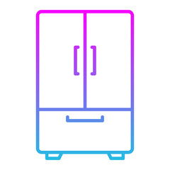Refrigerator Line Gradient Icon