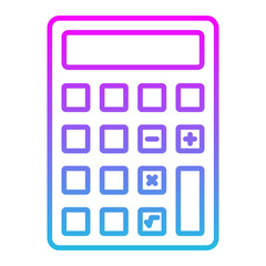Calculator Line Gradient Icon