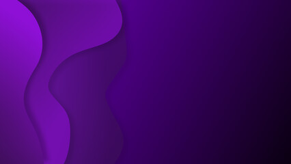 Waves gradient abstract background on the left of velvet violet purple colors of 2022 year concept with smooth movement and copy space