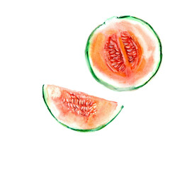 Melon cuts in bright colors