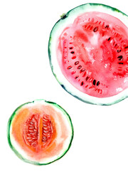 Watermelon and melon cuts in bright colors