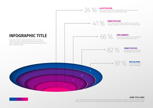 Infographic template with percentages