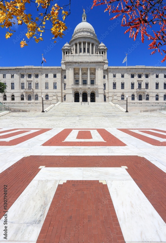 Canvas Prints Providence, RI. Autumn season landmark view.