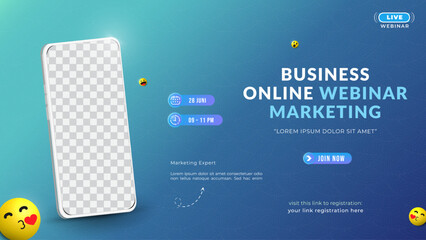 Online webinar marketing banner template