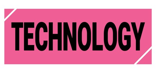 TECHNOLOGY text on pink-black grungy stamp sign.