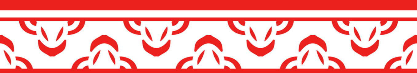 Obraz premium Red Chinese style tracery traditional pattern border frame