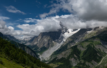 Pictures from the trekking route Tour de Mont Blanc in the French alps