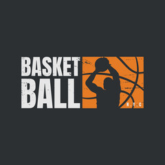 Naklejka premium Basketball illustration typography t-shirt and apparel design