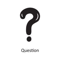 Question Solid Icon Design illustration. Media Control Symbol on White background EPS 10 File
