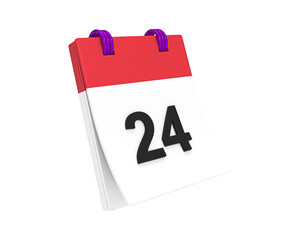 Calendar 3D icon. Monthly calendar and schedule plan tent 3D symbol. Event or holiday planning concept. In transparent png