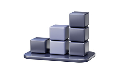 Naklejka premium business line chart sign on dark background 3d render concept for financial graphical information