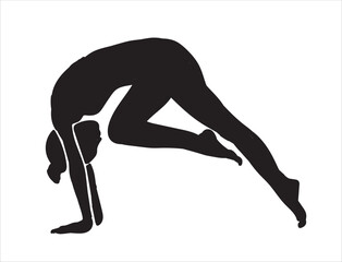 yoga motion people silhouettes for back pain	