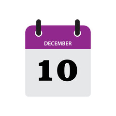 Calendar icon with solid and flat color design.