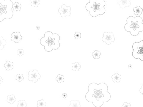 White And Grey Pattern With Flowers.