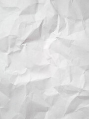 White crumpled paper texture background