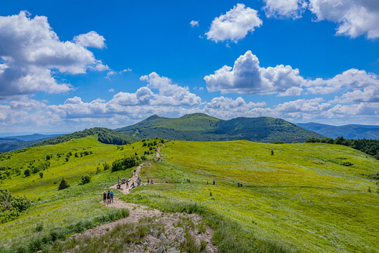 Beautiful mountain landscape in the Bieszczady Mountains, Poland.