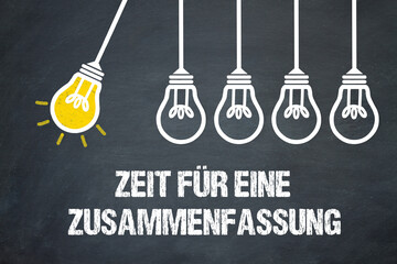 Fototapeta premium Zeit für eine Zusammenfassung 