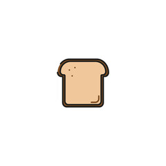 slice of bread icon, vector illustration