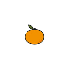 tangerine icon, vector illustration