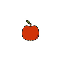 red apple icon, vector illustration