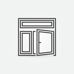 Big Opened Window vector concept linear icon