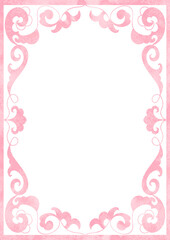 Decorative golden glitter floral frame vertical format with text place and space