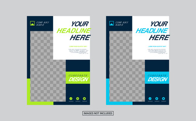 Professional corporate book cover template