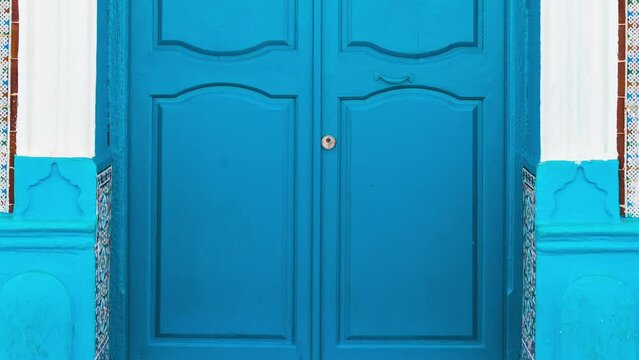 Moroccan door blue