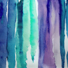 Abstract colorful green with blue watercolor for background.