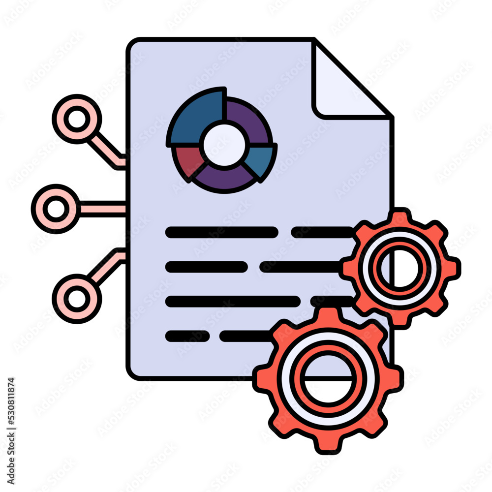 Poster digital growth statistics concept, disk space analyzer vector icon design, cloud processing symbol, 