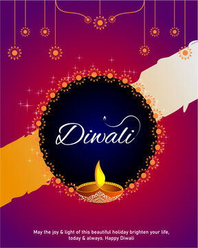 happy diwali template design