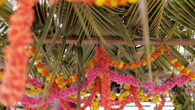 A close view of wedding pavilion