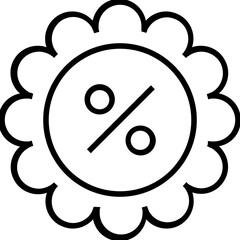 Discount Offer Line Vector Icon