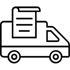 Van Line Vector Icon 