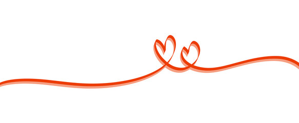 Hand drawn shape heart with cute sketch line, divider shape. Love doodle isolated on white background for wedding, mother, woman or valentines day.