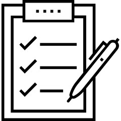 Checklist Line Vector Icon