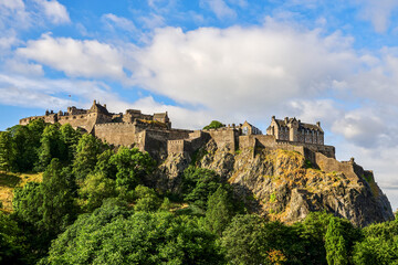 Fototapeta na wymiar The scenic view of Edinburgh Castle, Scotland.