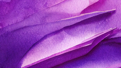 Watercolor layers of paint on paper. Purple Abstract Background