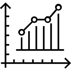 Bar Chart Line Vector Icon