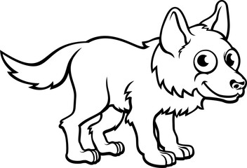 Wolf Cartoon Character