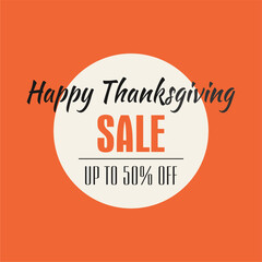 Fototapeta na wymiar Hand drawn typographic Happy Thanksgiving poster. Festive text, discount coupon. sale. Vector calligraphy, print, flyer, baner.